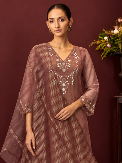 Elini Rose Work Festive Suit Set