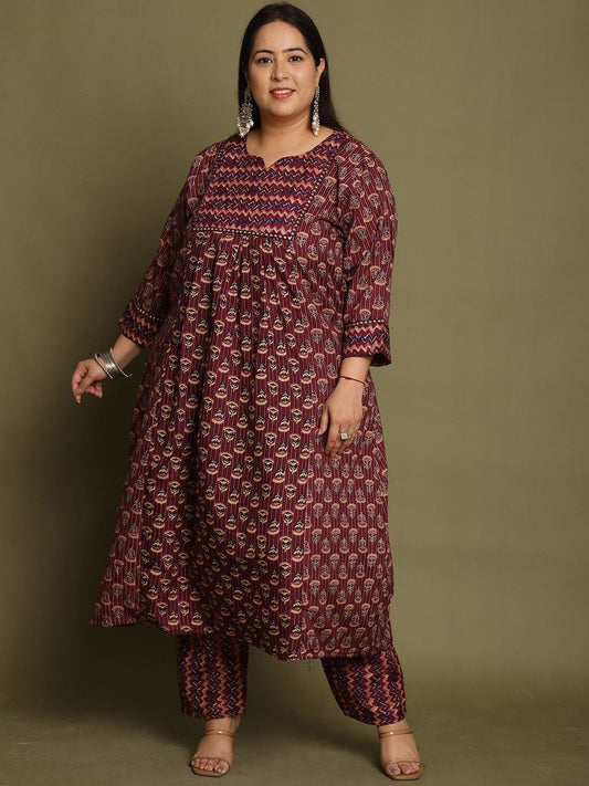 Dhiyona KL Women Floral Printed Regular Kurta with Salwar & With Dupatta