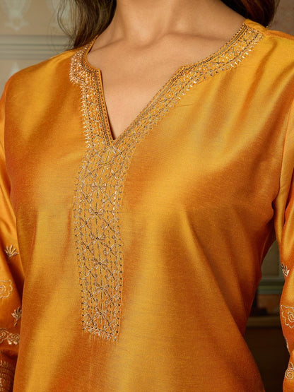 Dhiyona HOP Embroidered Straight Kurti & Sharara With Dupatta