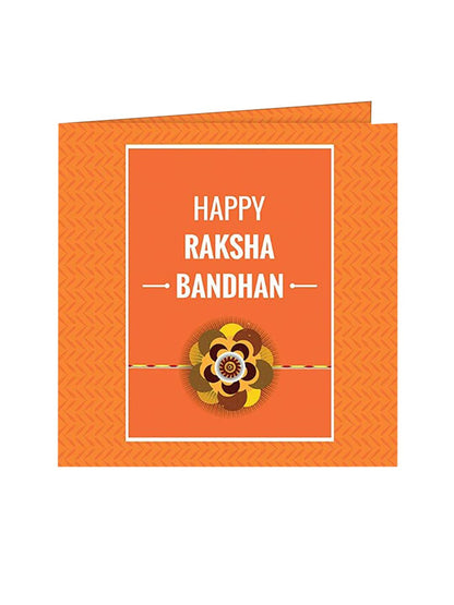 Dhiyona Set Of 2 Stone Studded Rakhi Greeting Card & Roli Chawal