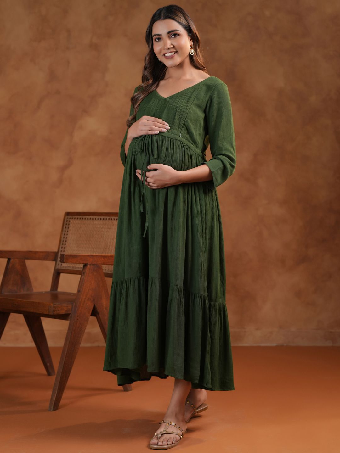 Dhiyona AY Women's Fit & Flared Maternity Ethnic Dresses