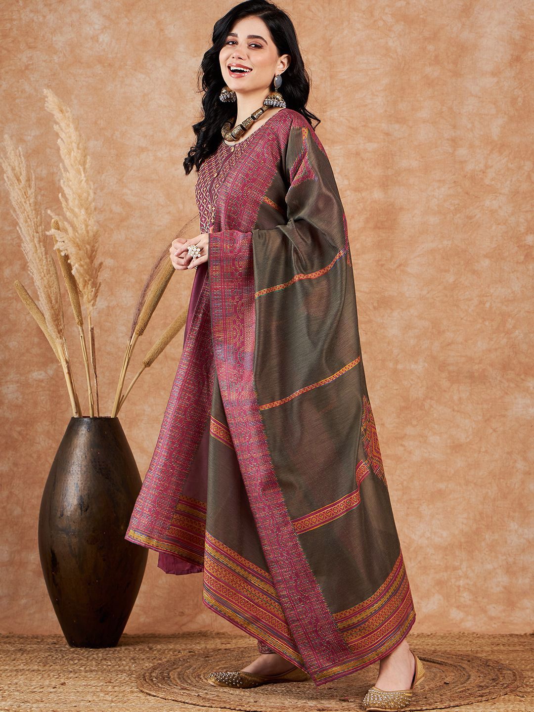 Dhiyona SN Women's Embroidered Kurta & Trouser With Dupatta