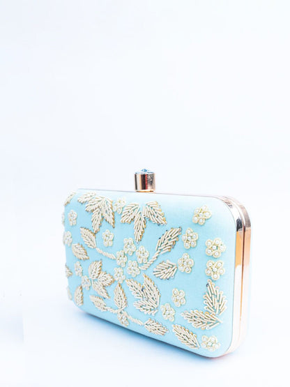 Dhiyona NR Floral Embroidered Box Clutch