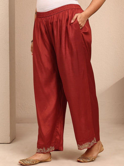 Dhiyona Women's Ethnic Motifs Embroidered Regular Thread Work Kurta with Trousers & With Dupatta