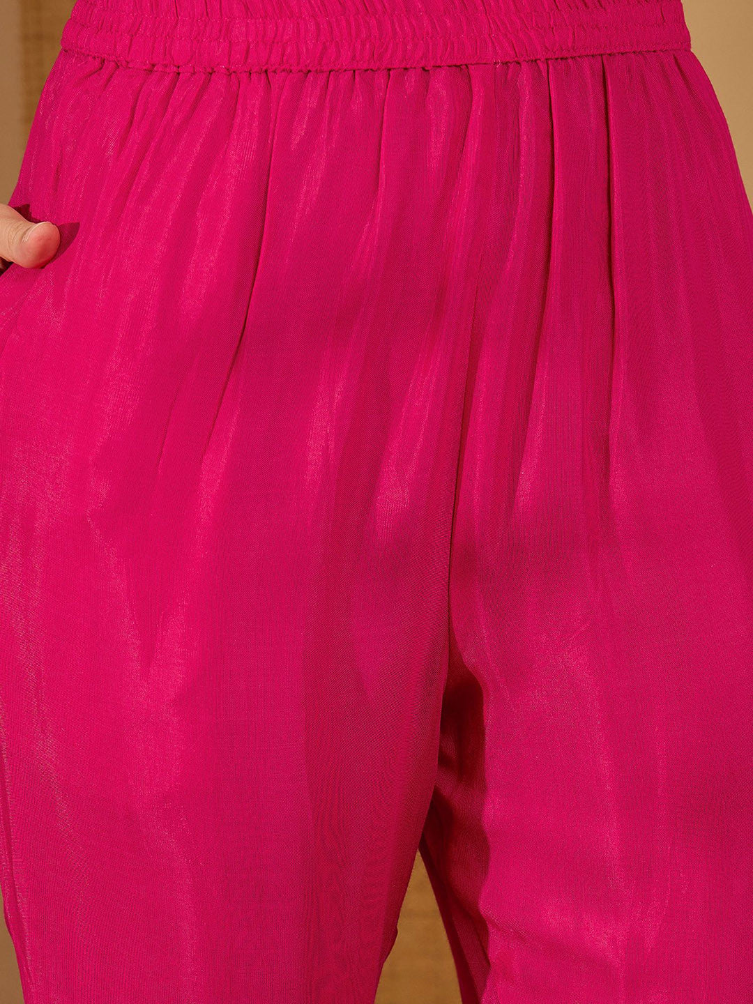 Women Floral Printed Silk Kurta with Trousers & Dupatta