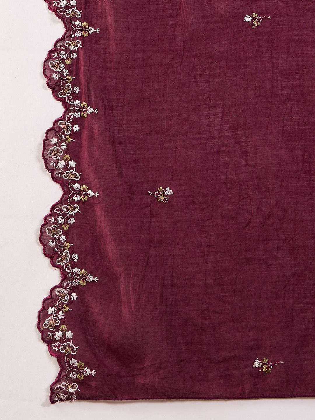 Dhiyona SN Embroidered Kurta With Palazzos & Dupatta