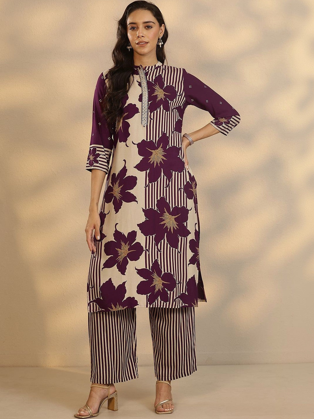 Women Floral Printed Regular Kurta with Palazzos