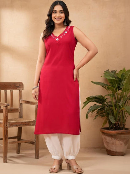 V-Neck Kurta & Salwar