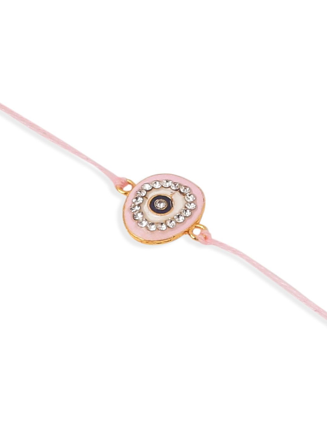 Dhiyona Stones Studded And Beaded Bhaiya Bhabhi Rakhis With Roli Chawal