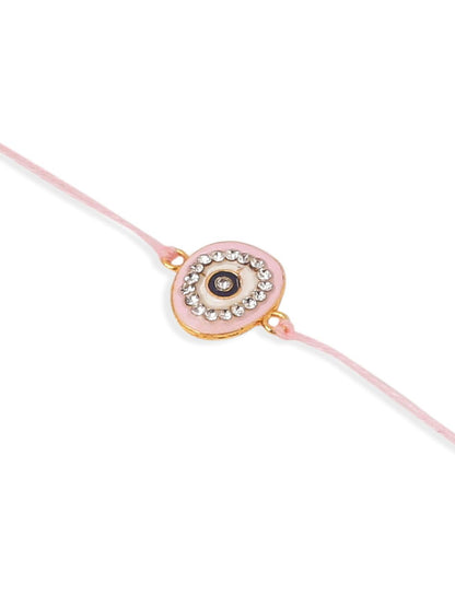 Dhiyona Stones Studded And Beaded Bhaiya Bhabhi Rakhis With Roli Chawal