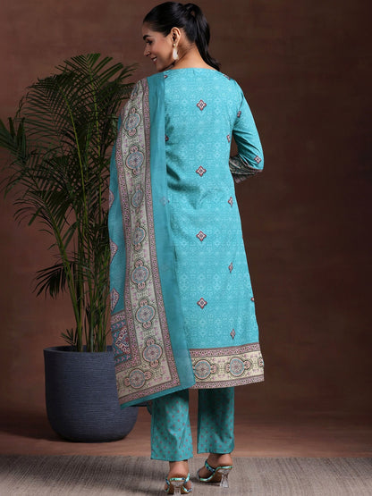 Women Ethnic Motifs Printed Regular Kurta with Trousers & With Dupatta