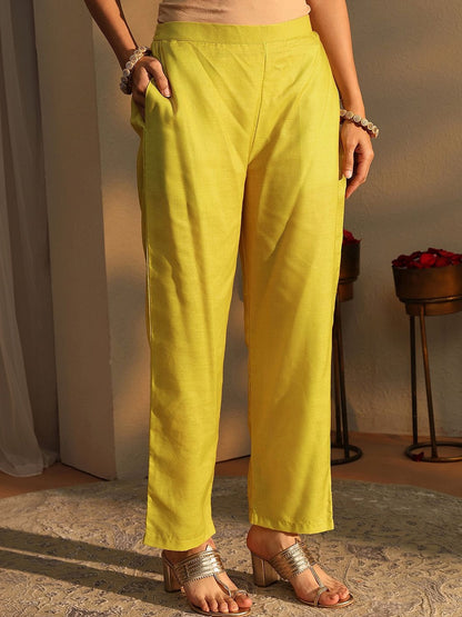 Women Floral Printed Regular Mirror Work Kurta with Trousers & With Dupatta