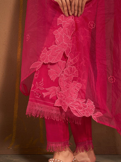 Bushra Taffy Lawn Full Work Suit Set