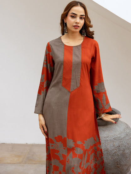Women Floral Printed Kurta with Palazzo