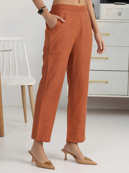 Women Ethnic Motifs Printed Regular Thread Work Kurta with Trousers