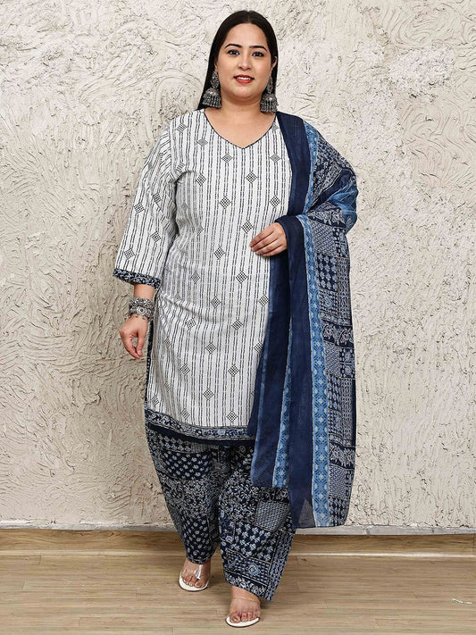 Dhiyona KL Women Ethnic Motifs Printed Kurta with Salwar & Dupatta