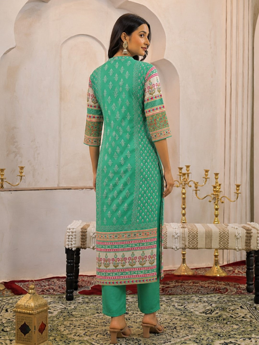 Shanti Sea Printed Cotton Suit Set