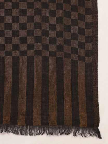Dhiyona PA Checked Woven Design Shawl