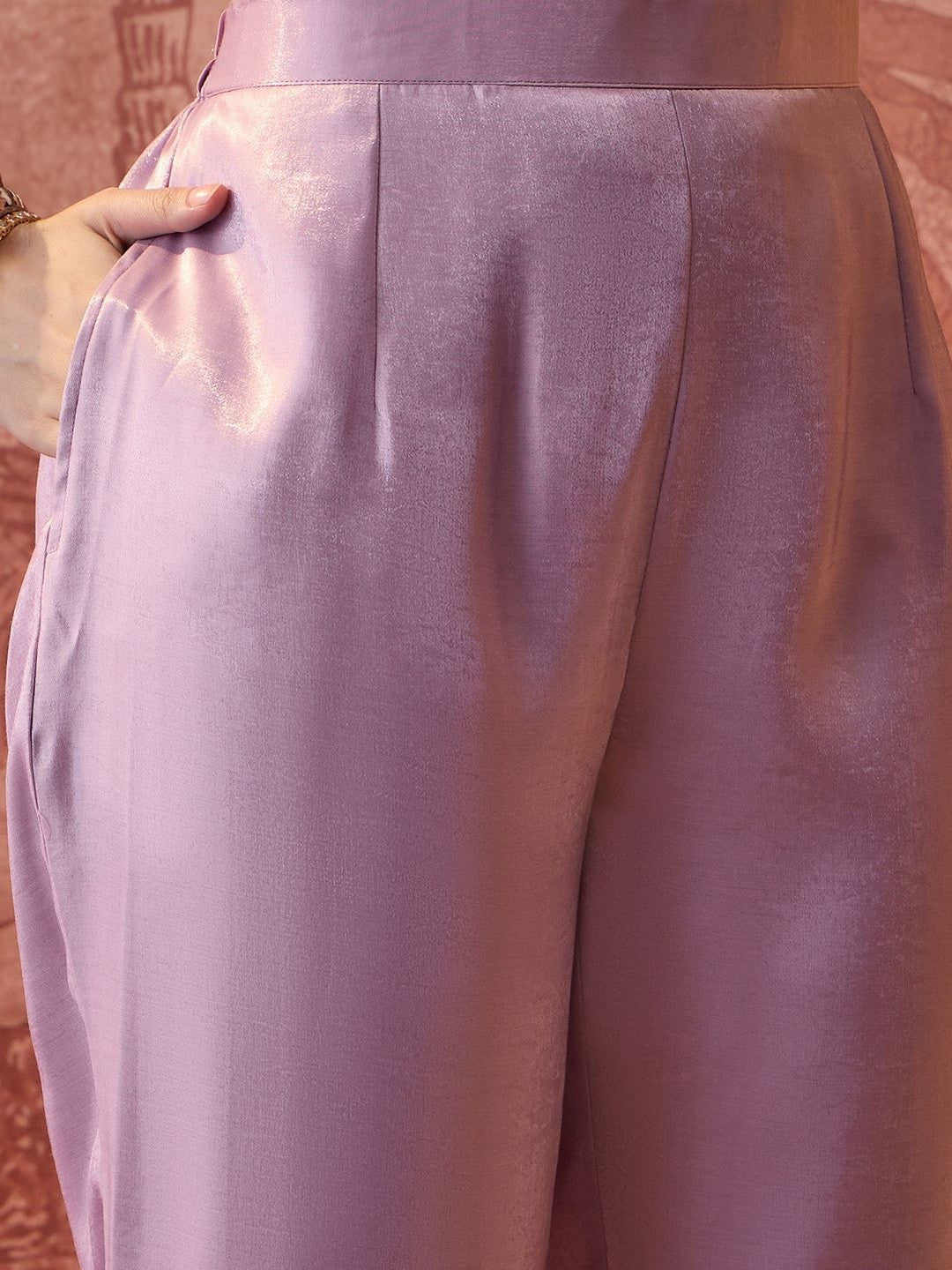Embroidered Square Neck Kurta & Trousers Kurta Sets