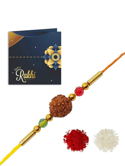 Dhiyona Unisex Beaded Thread Rakhi
