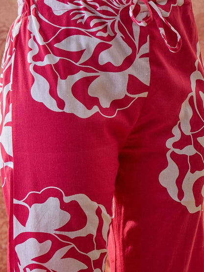 Ethnic Embroidered Kurta With Trousers & Tasseled Dupatta