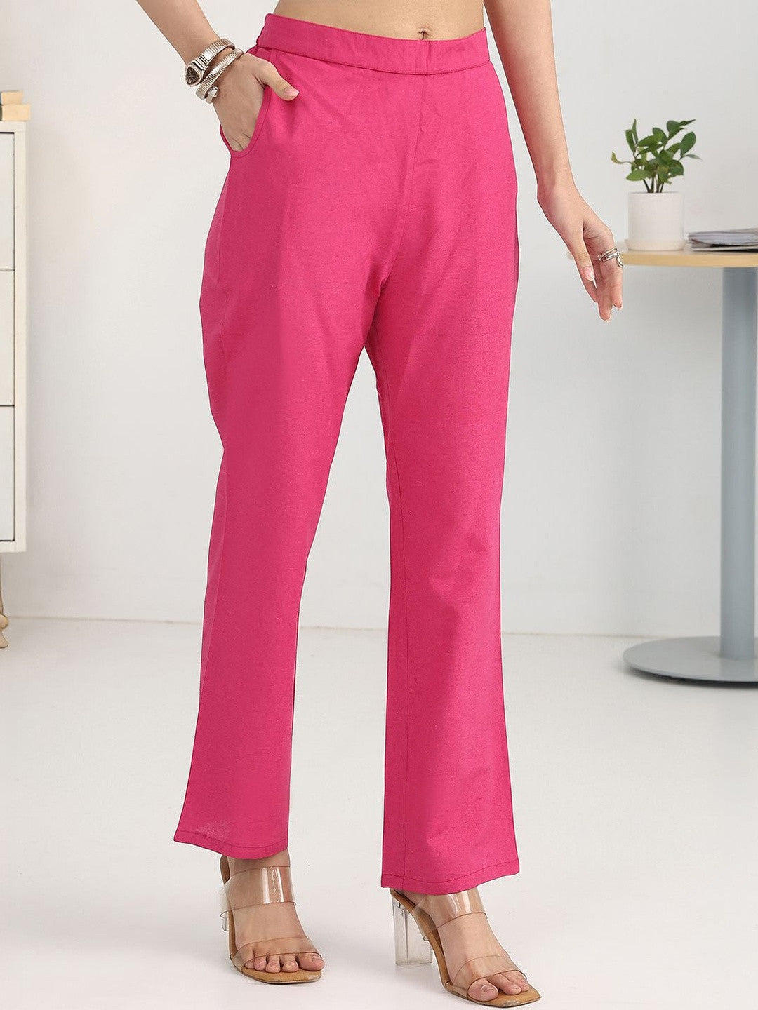 Women Striped Regular Thread Work Kurta with Trousers & With Dupatta