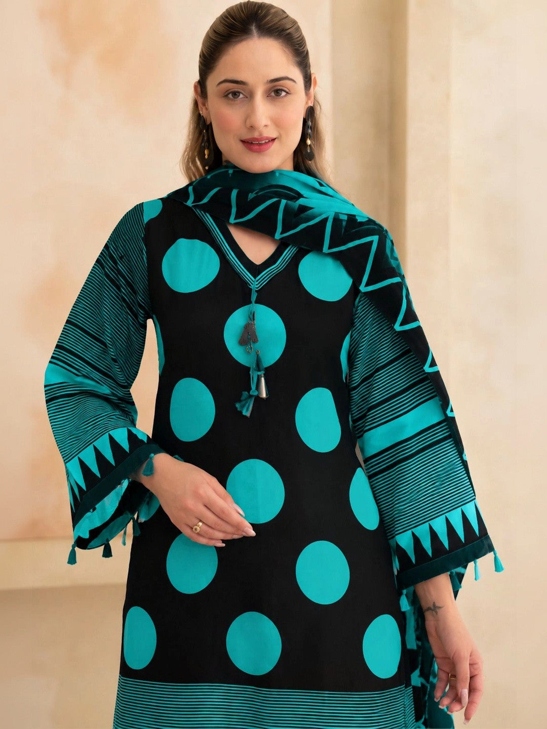 Women Printed Regular Kurta with Patiala & With Dupatta