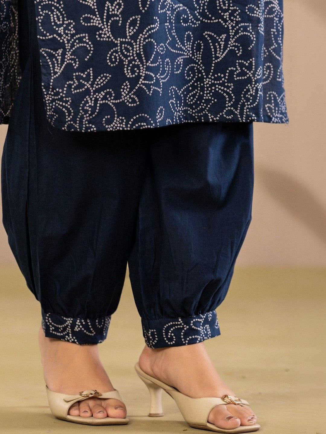 Women Ethnic Motifs Printed Regular Thread Work Pure Cotton Kurta with Patiala & With Dupatta