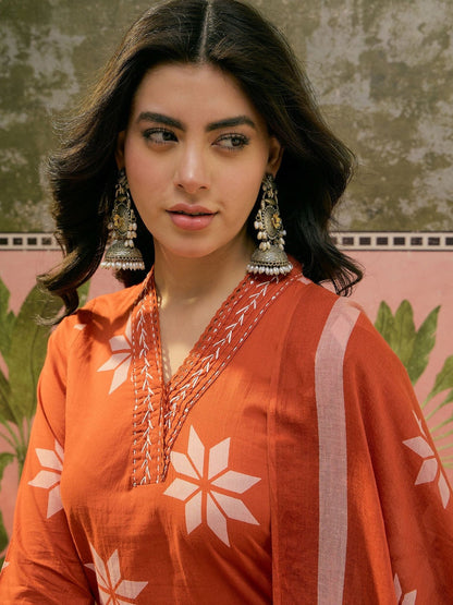 Printed Kurta & Trouser With Dupatta