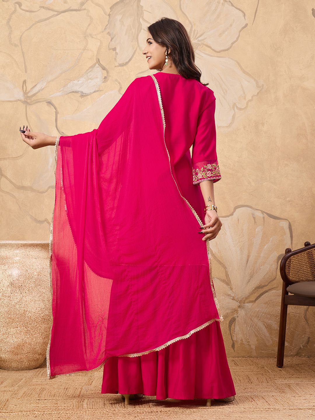 Dhiyona HOP Embroidered Sharara Set With Dupatta