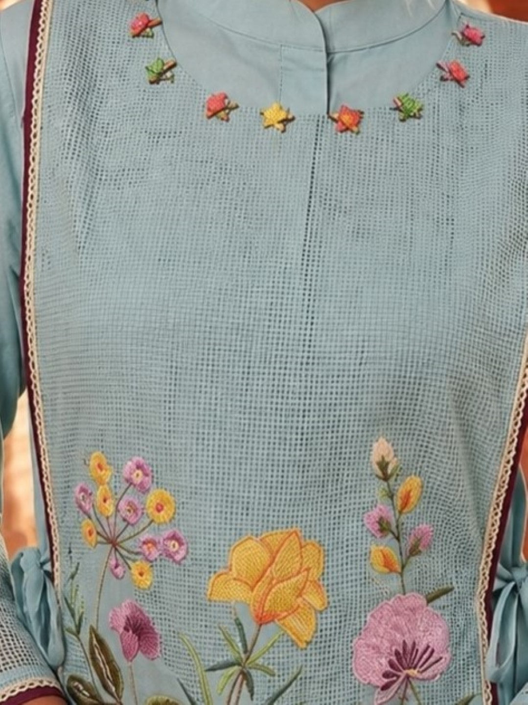 Gaur Derul Embroidery Cotton Co-Ord Set