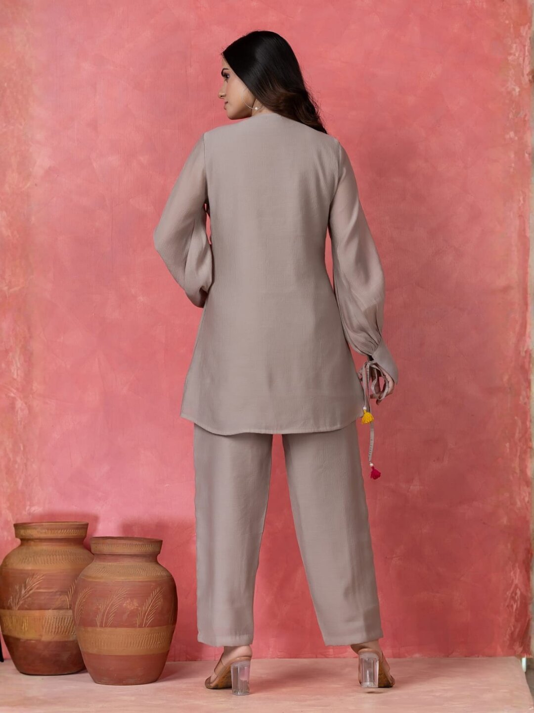 Gaur Ecru Embroidery Co-ord set