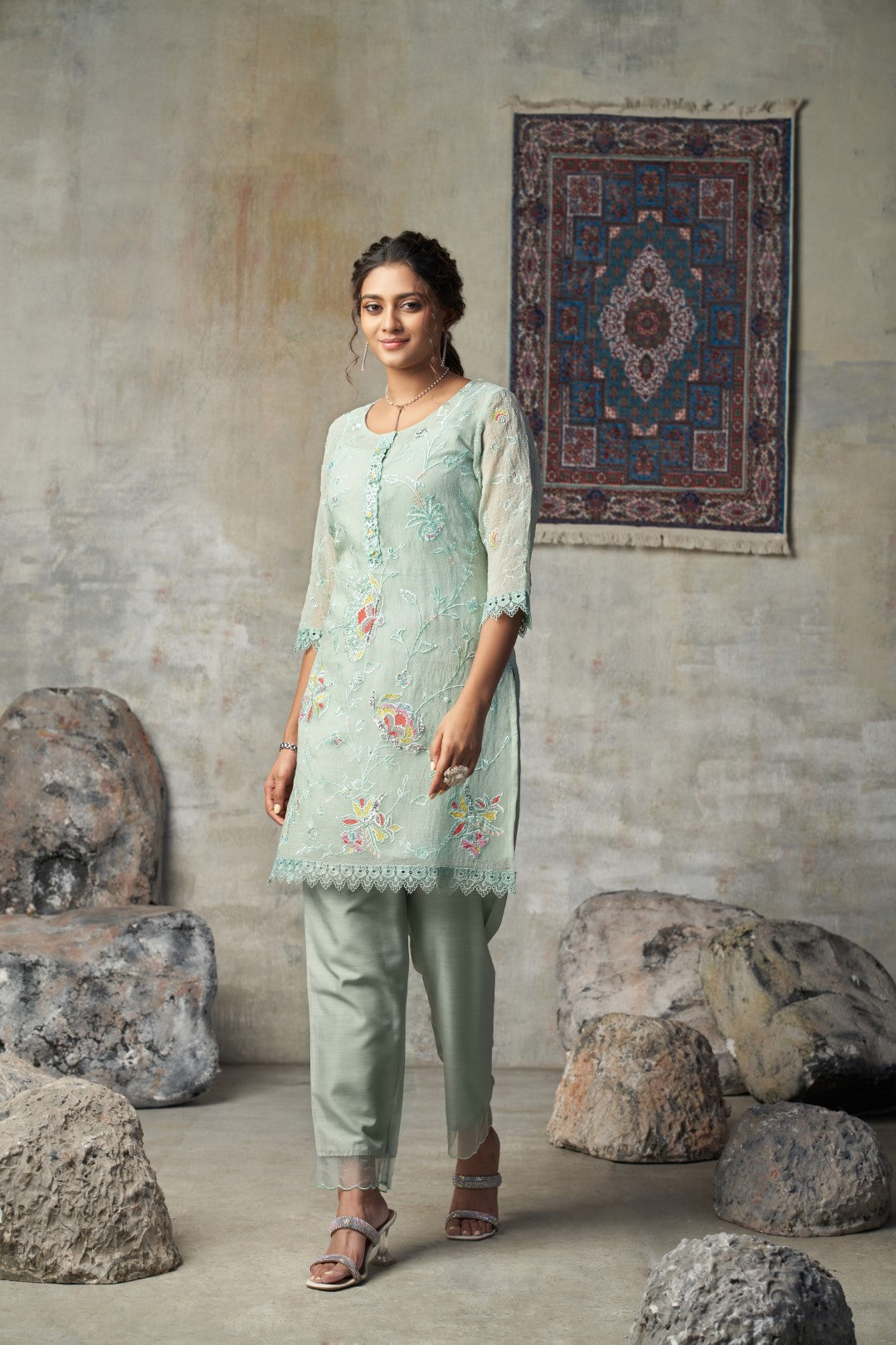Anumeha moss full work co-ord set