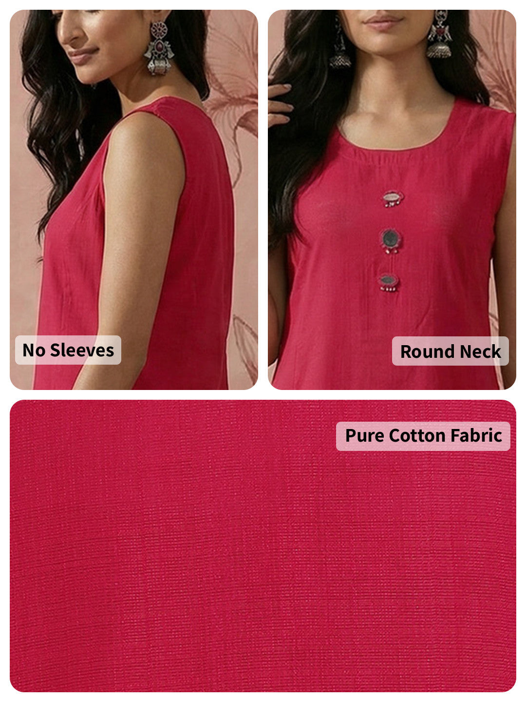 Regular Mirror Work Pure Cotton Kurta with Palazzos