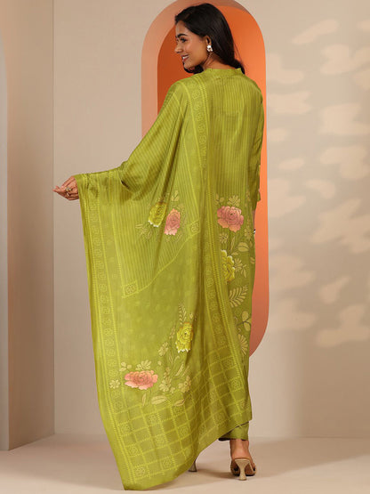 Women Floral Printed Regular Kurta with Trousers & Dupatta