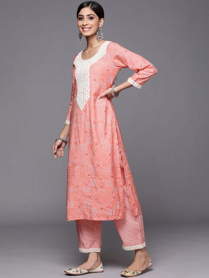 Women Ethnic Motifs Printed Regular Mirror Work Kurta with Trousers & With Dupatta