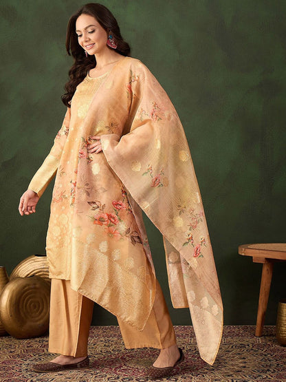 Dhiyona SN Printed Kurta & Palazzo With Dupatta