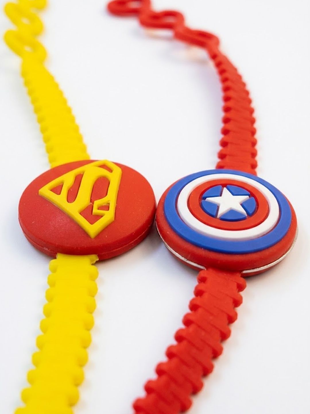 Dhiyona Set Of 2 Superhero Kids Rakhi With Roli Chawal Chandan Mishri