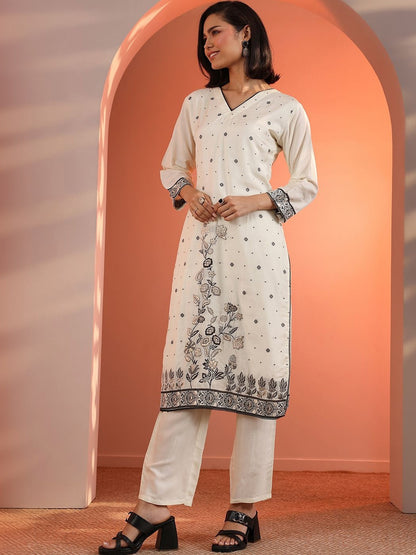 Women Ethnic Motifs Printed Regular Kurta with Trousers & With Dupatta