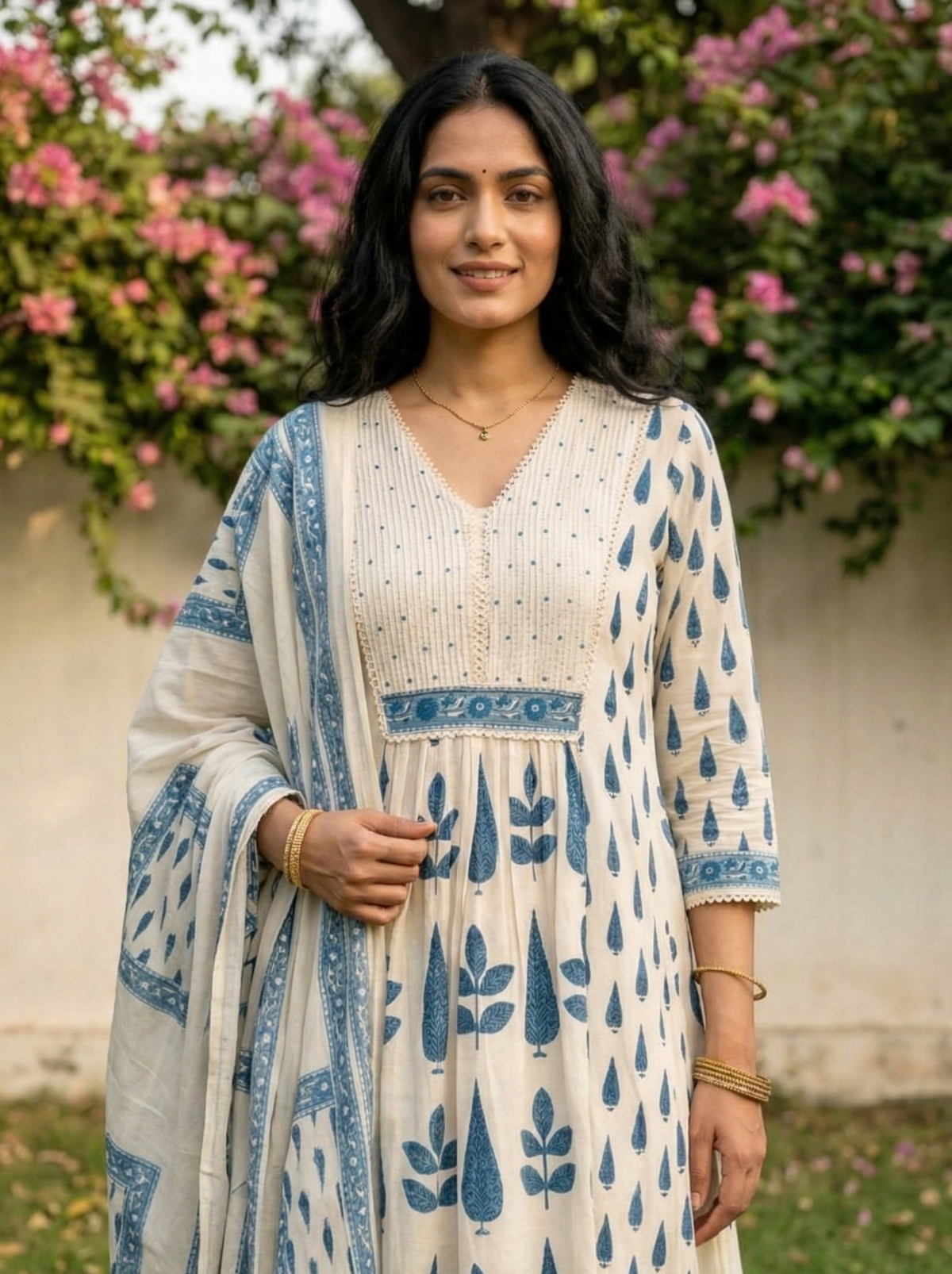 Swades parch cotton suit set
