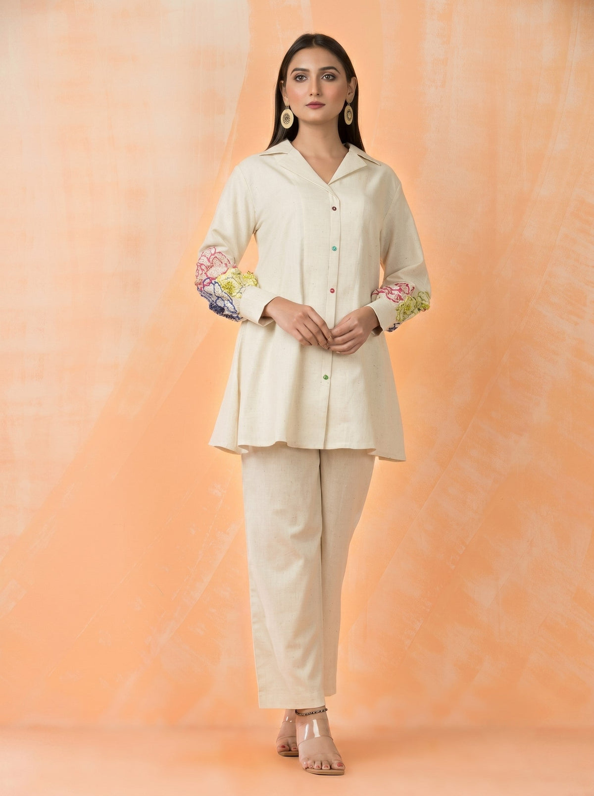 Niharika Daisy Handwork Co-ord Set