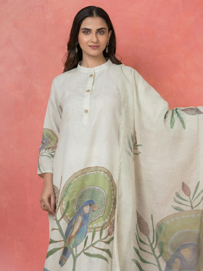 Gaur parch cotton suit set