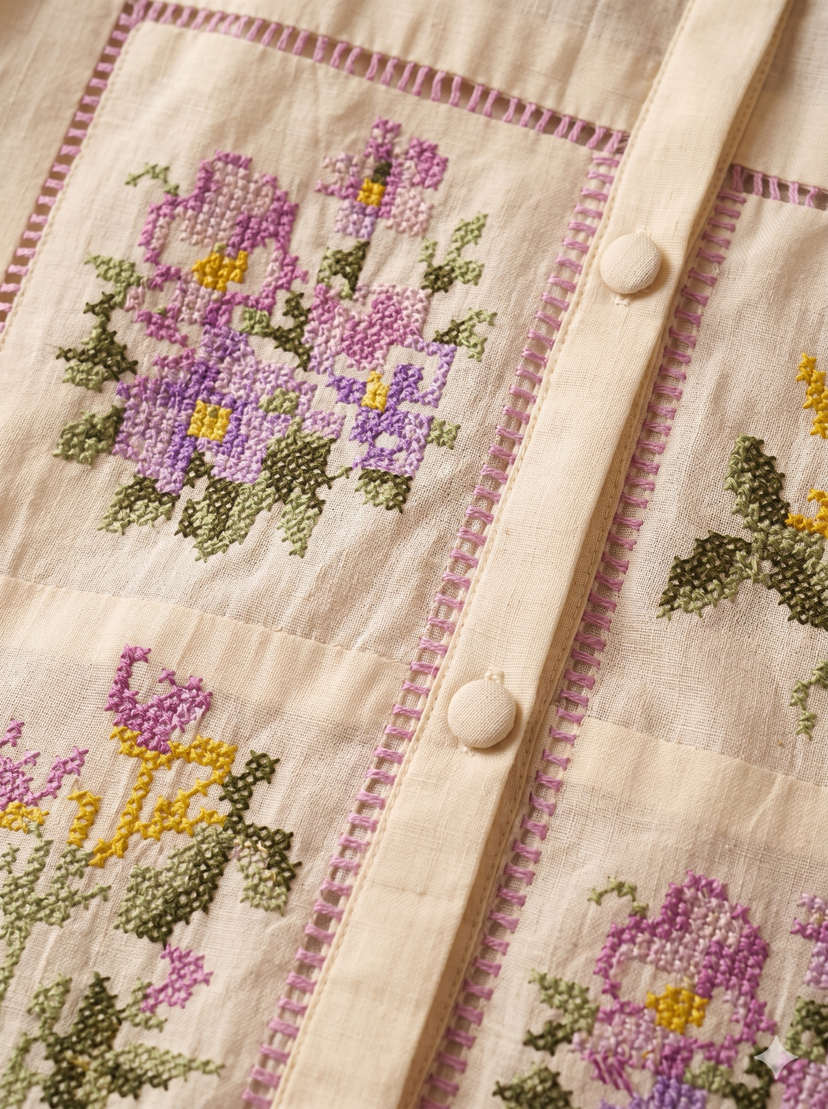 Tisca Harp embroidery Co-ord Set