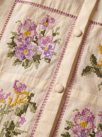 Tisca Harp embroidery Co-ord Set