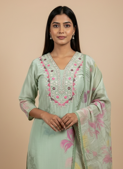 Baha Pista Printed Suit Set