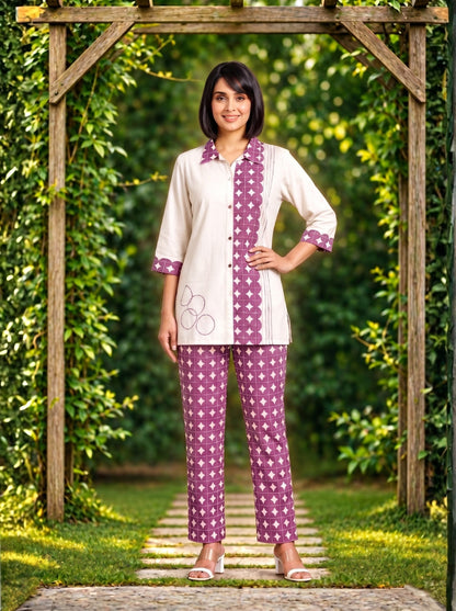 Vibha Raisin Printed Co-ord Set