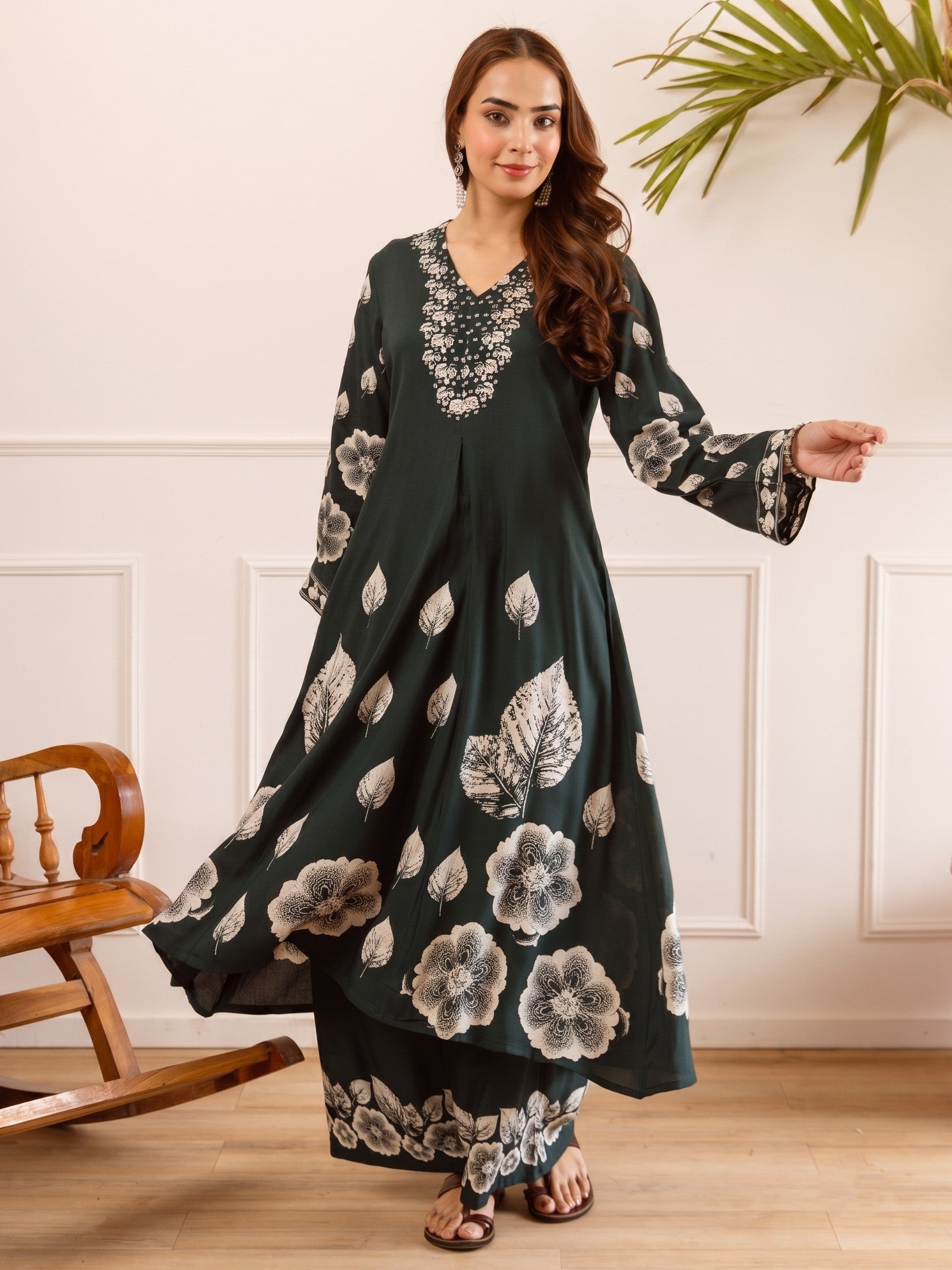 Karen pacific printed cotton kurta pant set