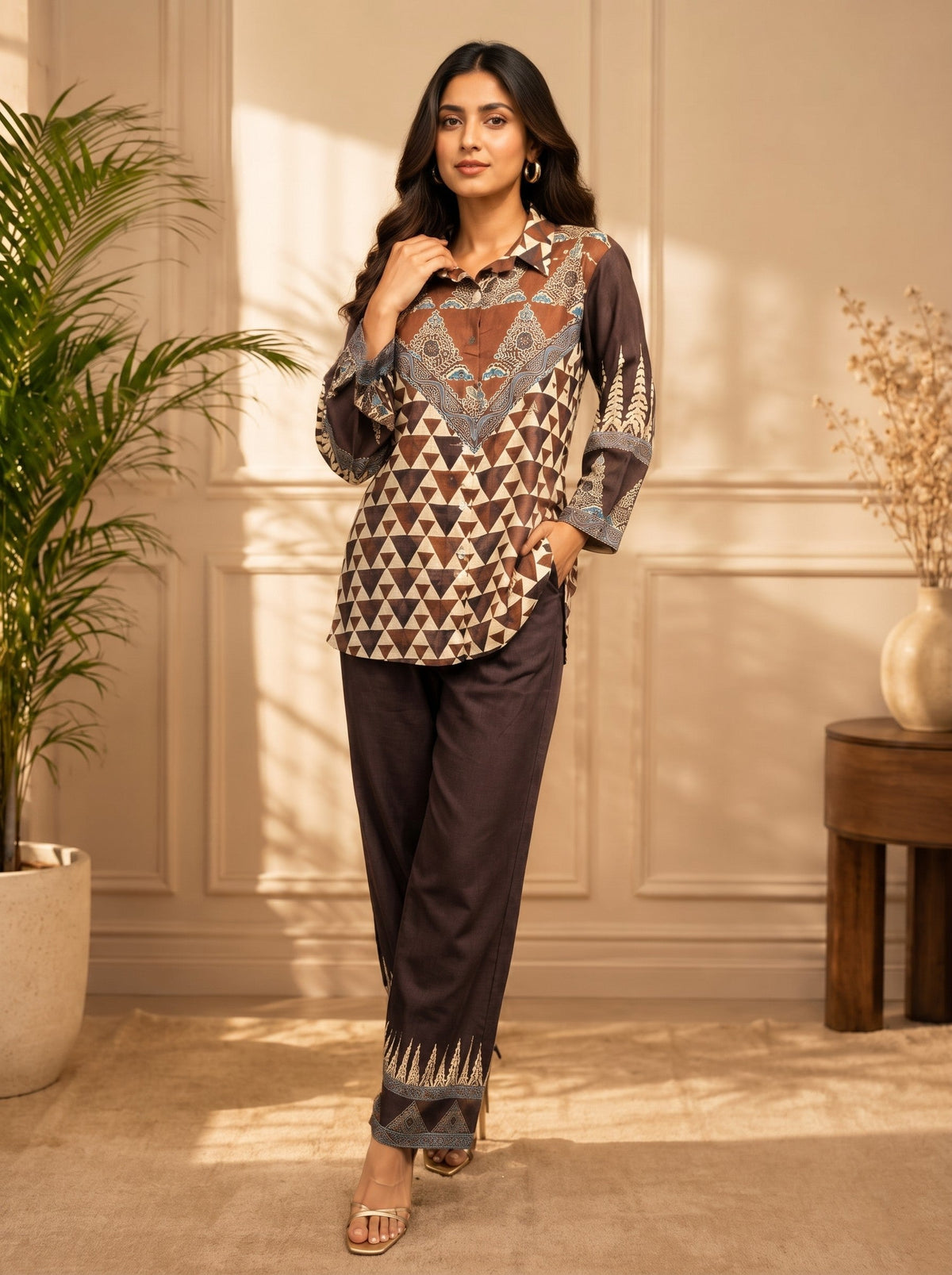 Vriti Mulberry Printed Co-ord Set