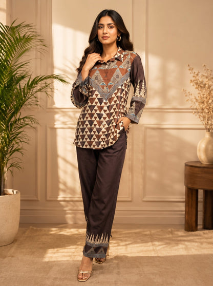 Vriti Mulberry Printed Co-ord Set