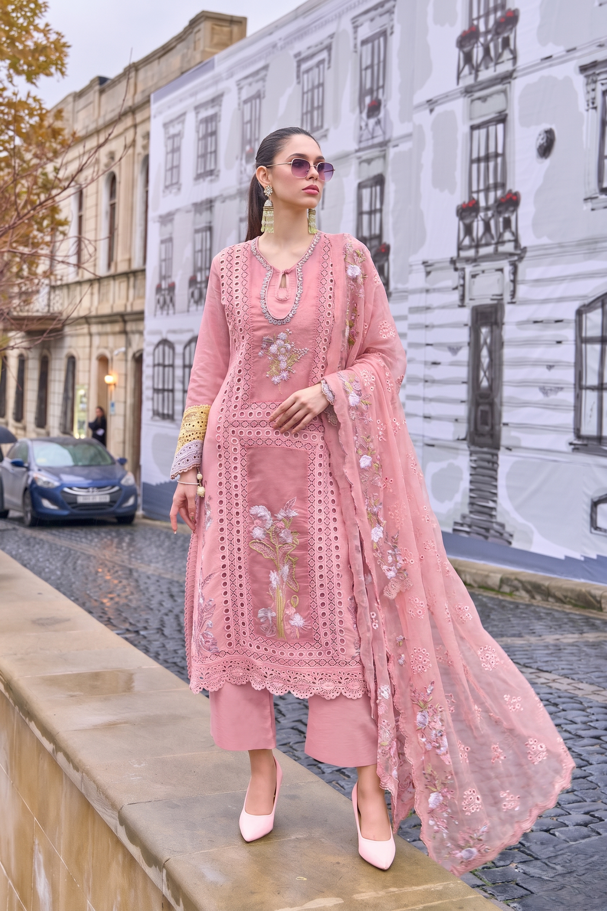 Ayat rose Premium Embroidery Lawn Suit Set